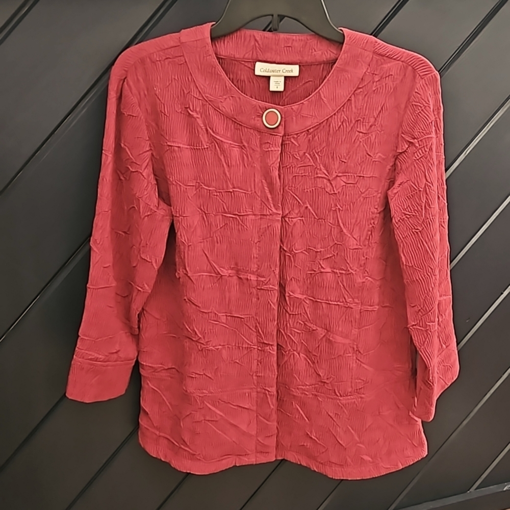 Cardigan Coldwater creek size 8 fushia jacket